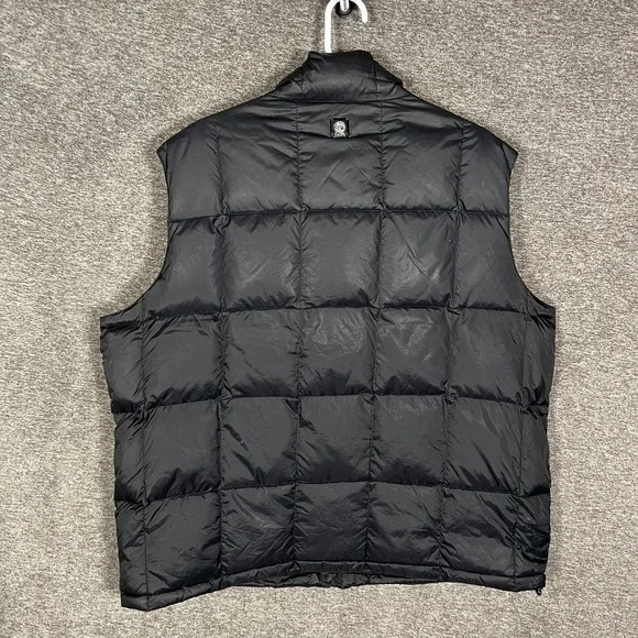 Tumi Tech Vest Mens 2XL Black Puffer Goose Down Insulated Nylon Zip Pockets - Picture 7 of 11